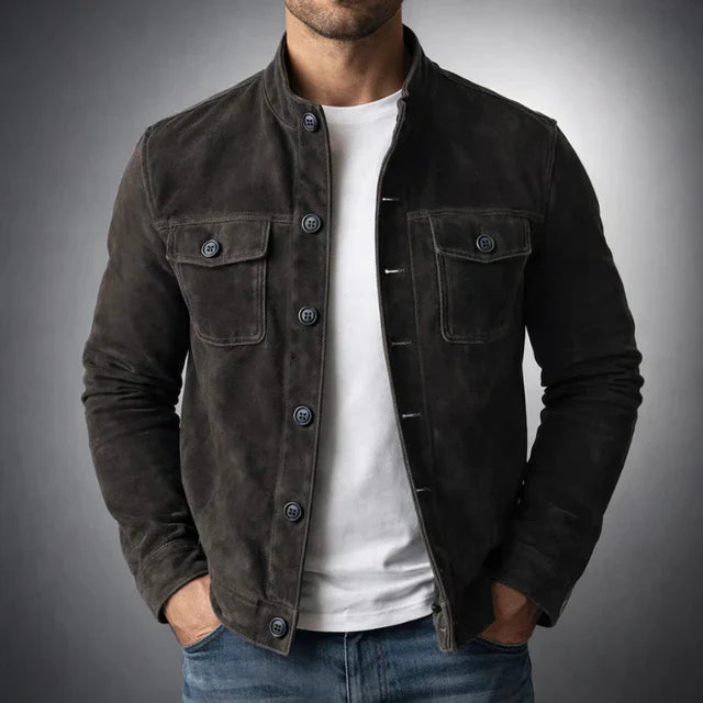 Corvello Suede Button Jacket