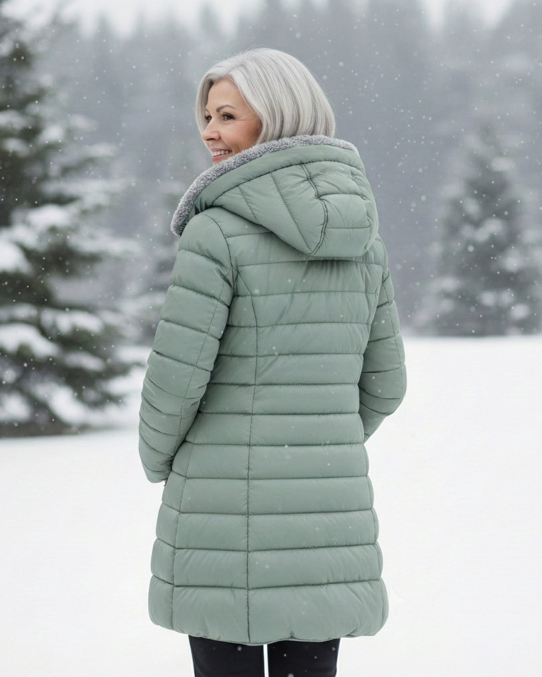 Calvera Fleece-Lined Puffer Coat