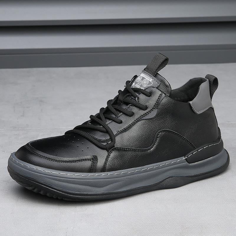 ZANETTI LEATHER TRAINERS