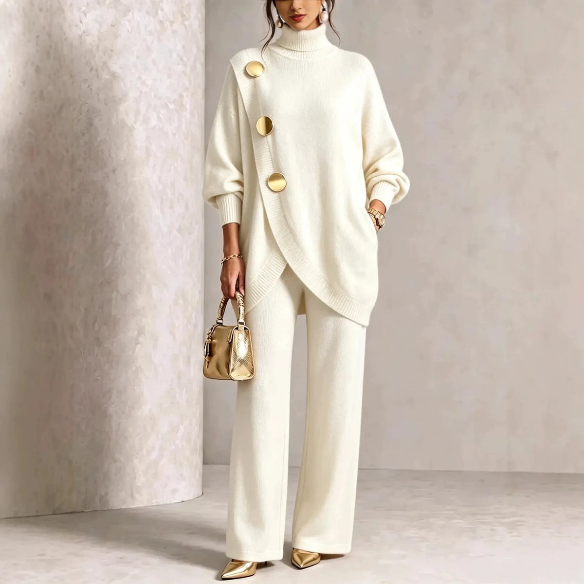 Women's Elegant Two-Piece Knit Set