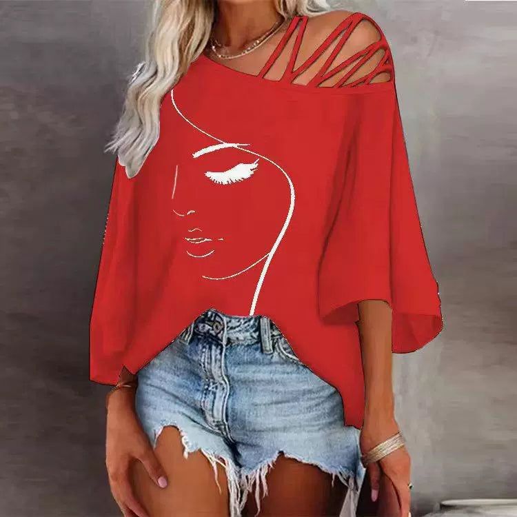 AVELLA ARTLINE SHOULDER TOP