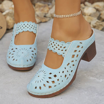 Women's orthopedic sandals with cutouts and breathable lining for all-day comfort