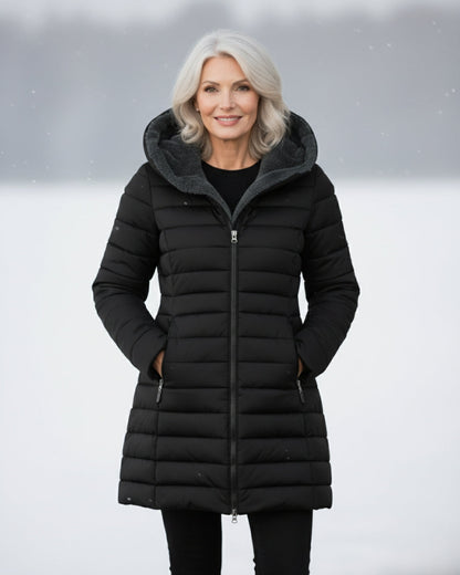 Calvera Fleece-Lined Puffer Coat