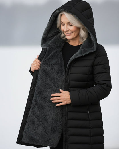 Calvera Fleece-Lined Puffer Coat