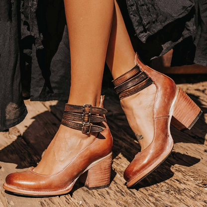 VALORA LEATHER COMFORT HEELS