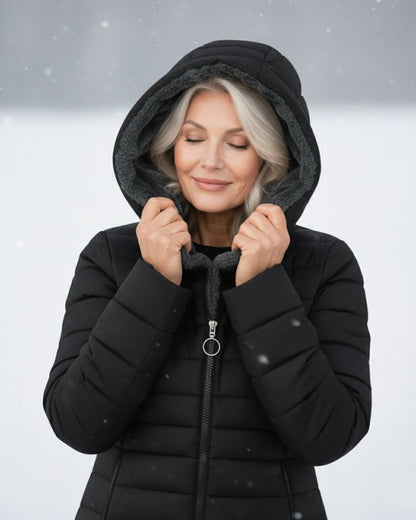 Calvera Fleece-Lined Puffer Coat