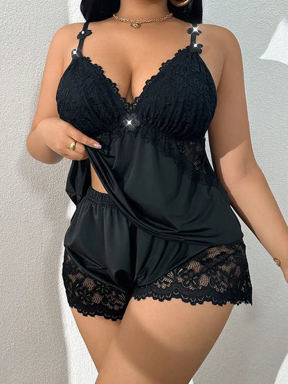 Elegant Lace Pajama Set💞