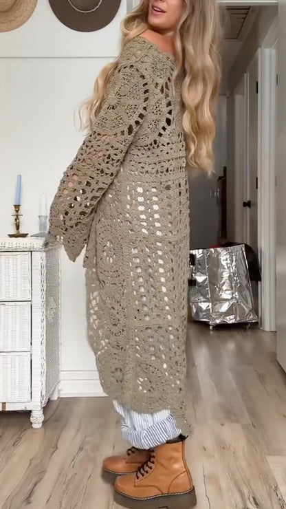 Relaxed Crochet Longline Top