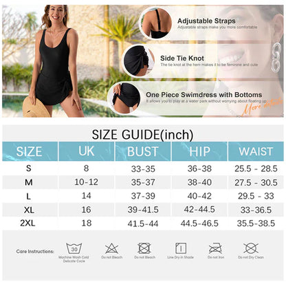 Women's One Piece Tummy Control Tie Knot Swimsuit