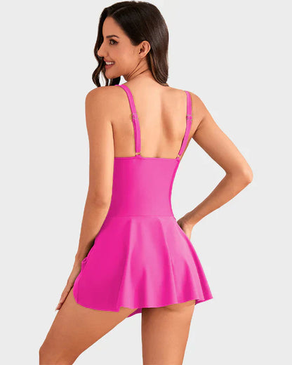 Women's One Piece Tummy Control Tie Knot Swimsuit