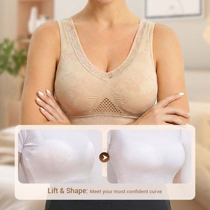 Breathable Lace Wireless Bra