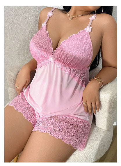 Elegant Lace Pajama Set💞