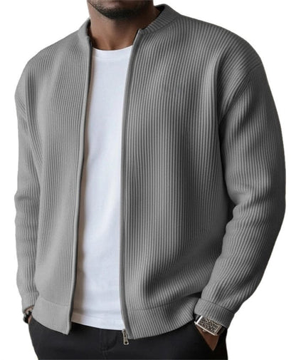 Mason Ribbed Zip Cardigan