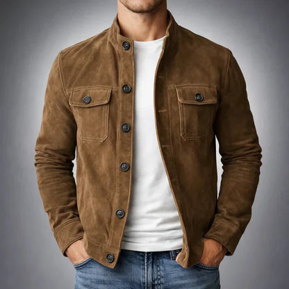 Corvello Suede Button Jacket