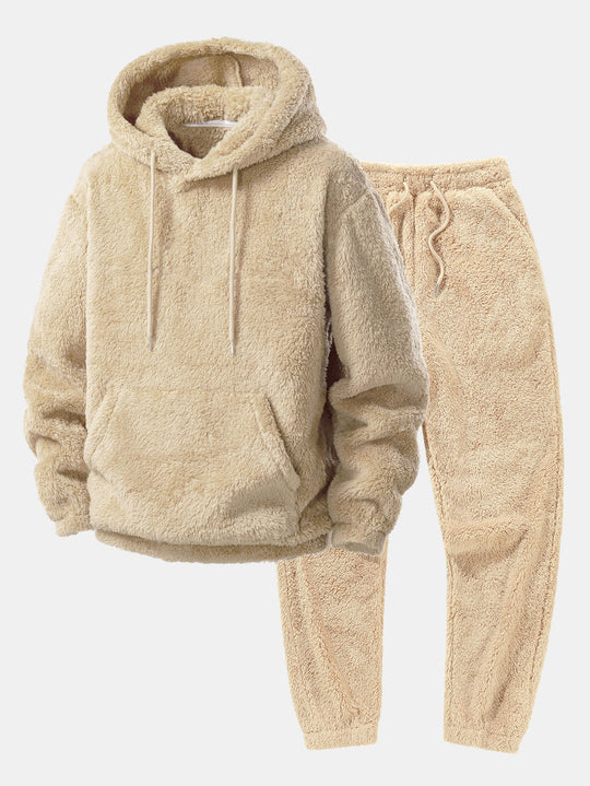 Basic Teddy Hoodie & Teddy Jogger Pants