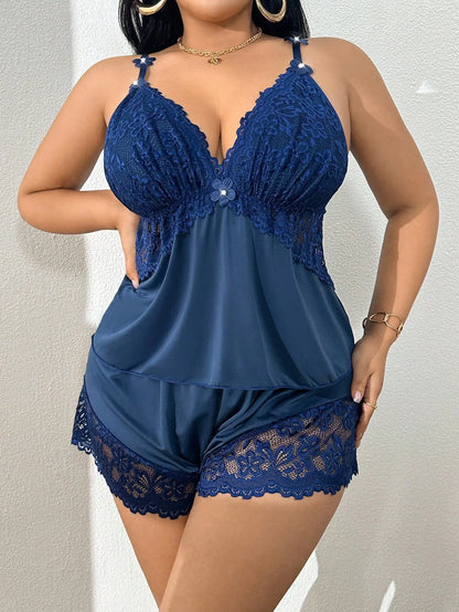 Elegant Lace Pajama Set💞