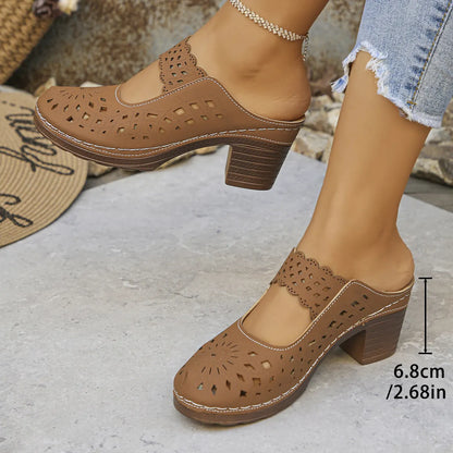 Women's orthopedic sandals with cutouts and breathable lining for all-day comfort