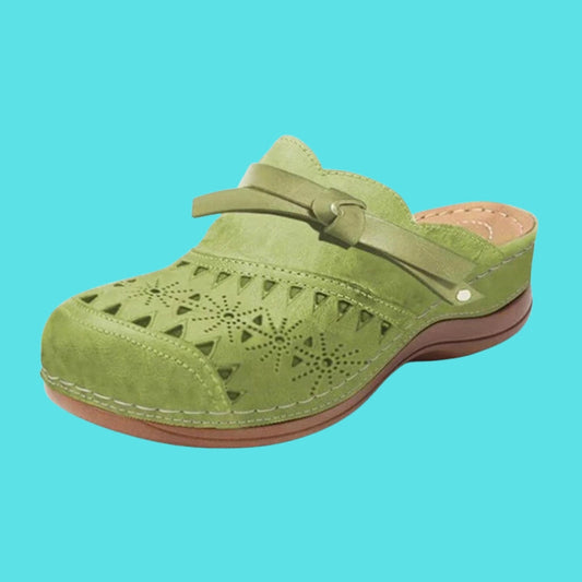 ELORIA BOW CUTOUT FLAT MULES