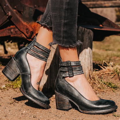 VALORA LEATHER COMFORT HEELS