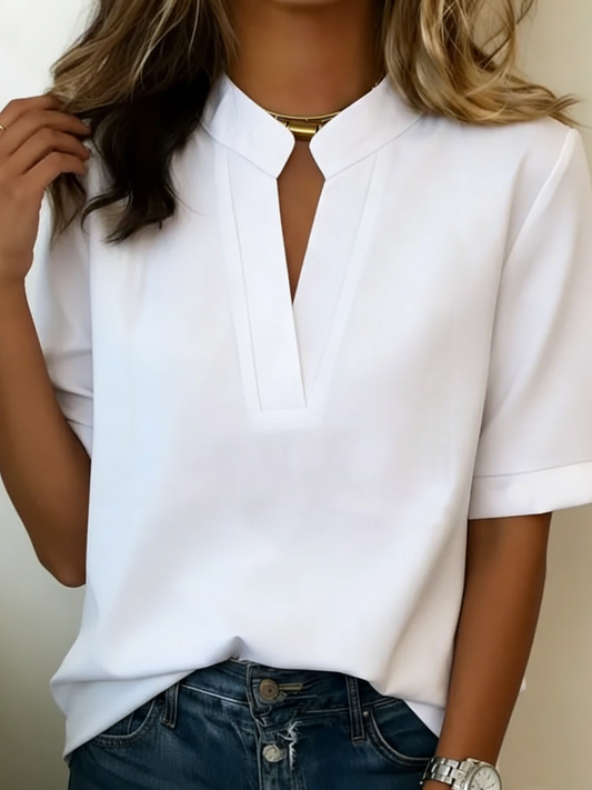MARGAUX CHIC V-NECK BLOUSE