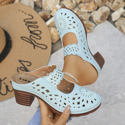 Women's orthopedic sandals with cutouts and breathable lining for all-day comfort