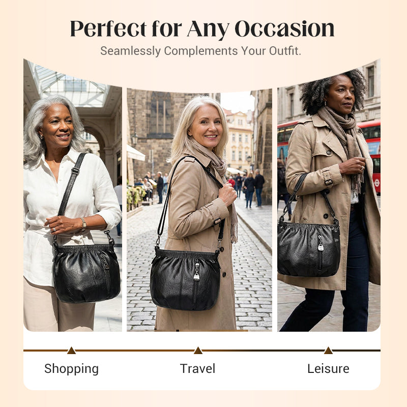 Sofia Leather Bucket Bag