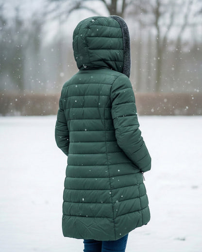 Calvera Fleece-Lined Puffer Coat