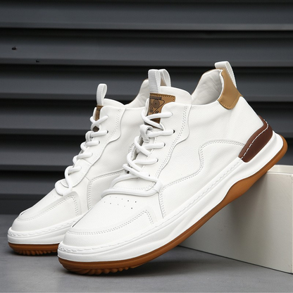 ZANETTI LEATHER TRAINERS