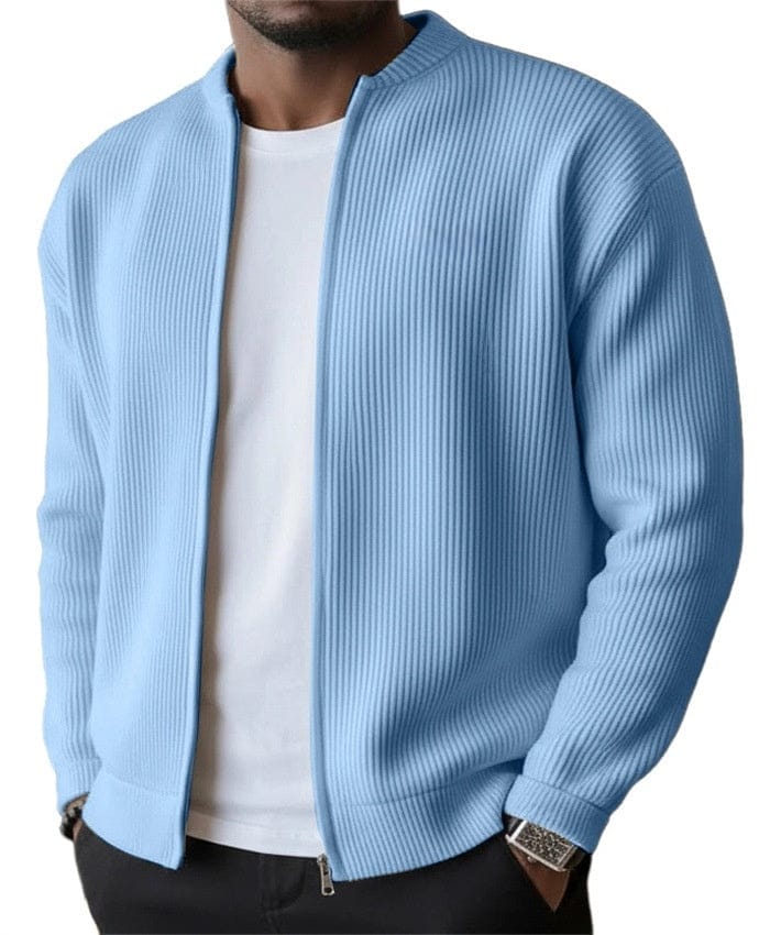 Mason Ribbed Zip Cardigan