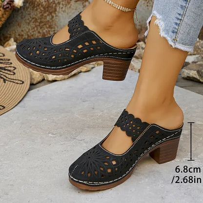 Women's orthopedic sandals with cutouts and breathable lining for all-day comfort