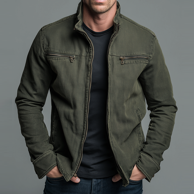 BRAXTON COTTON ZIP JACKET