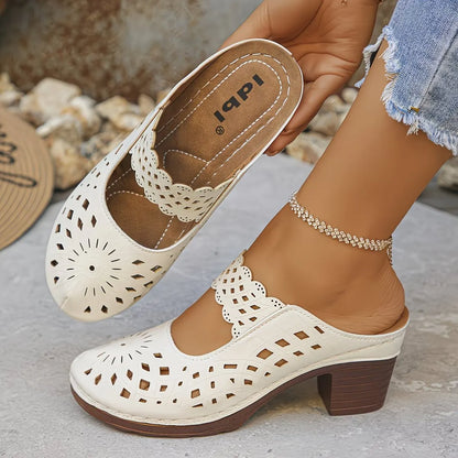 Women's orthopedic sandals with cutouts and breathable lining for all-day comfort