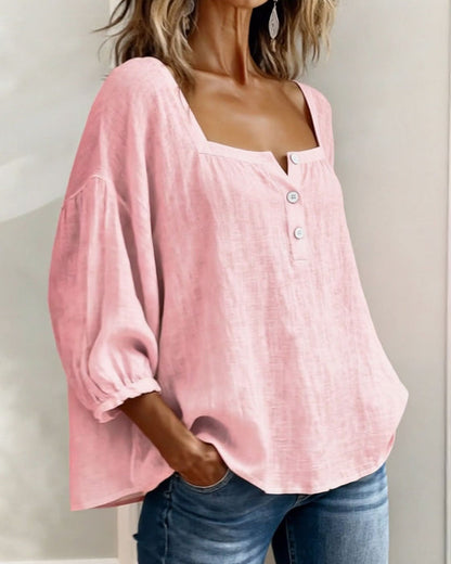 VELORA SQUARE-NECK BLOUSE