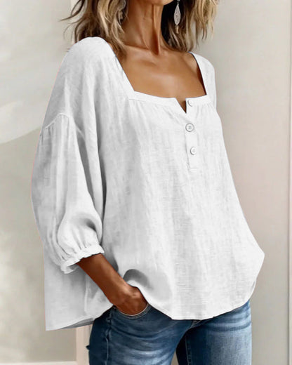 VELORA SQUARE-NECK BLOUSE