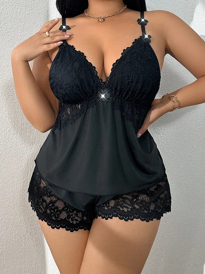 Elegant Lace Pajama Set💞