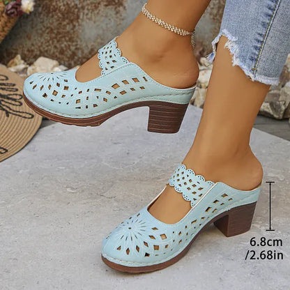 Women's orthopedic sandals with cutouts and breathable lining for all-day comfort