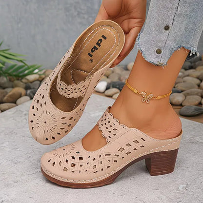 Women's orthopedic sandals with cutouts and breathable lining for all-day comfort