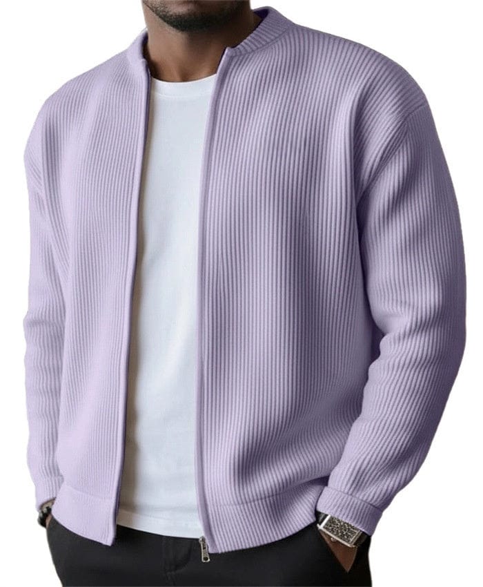 Mason Ribbed Zip Cardigan