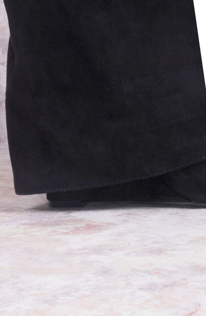 Seraphina Faux Suede Knee-High Wedge Boots