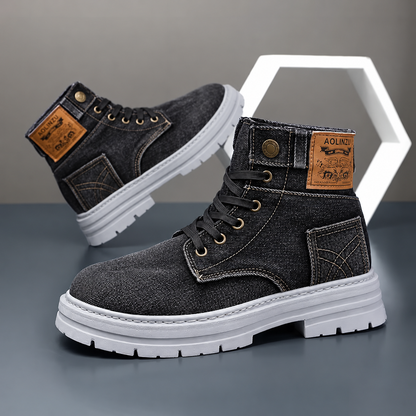 Men's Vintage Denim Boots