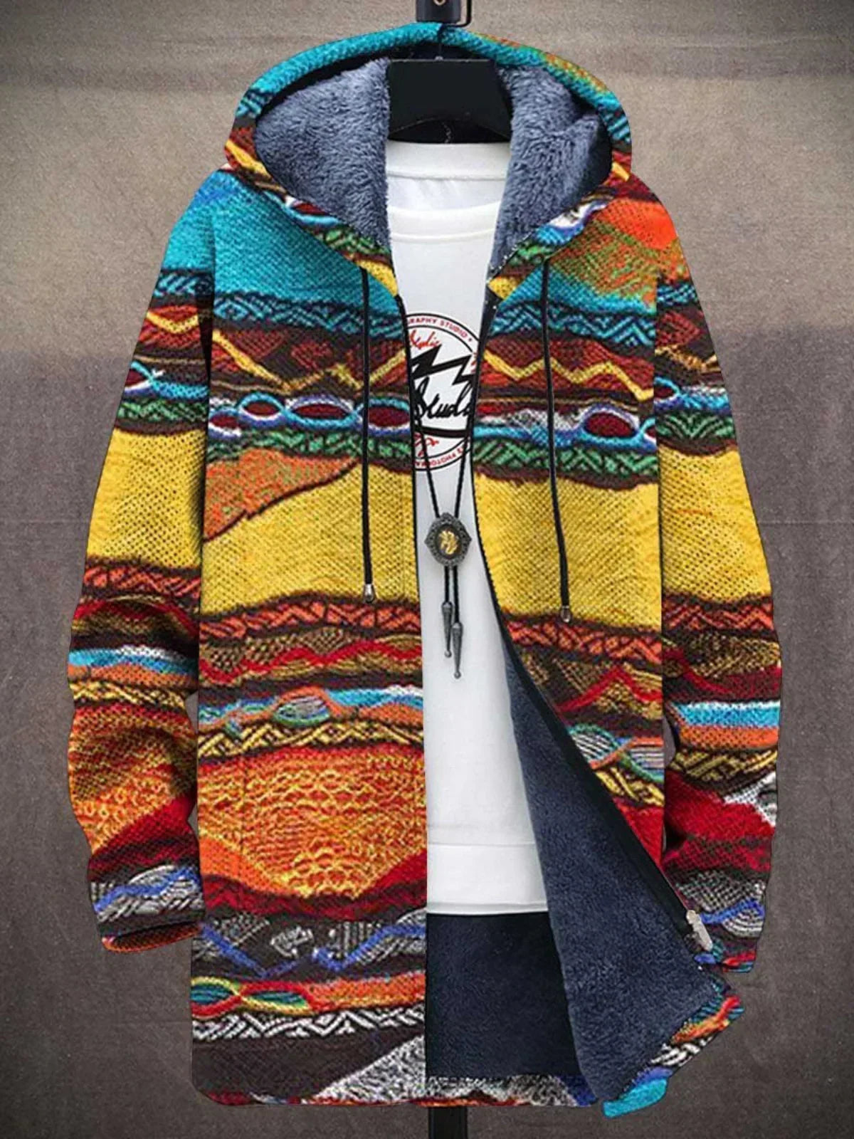 Artful Hooded Cardigan