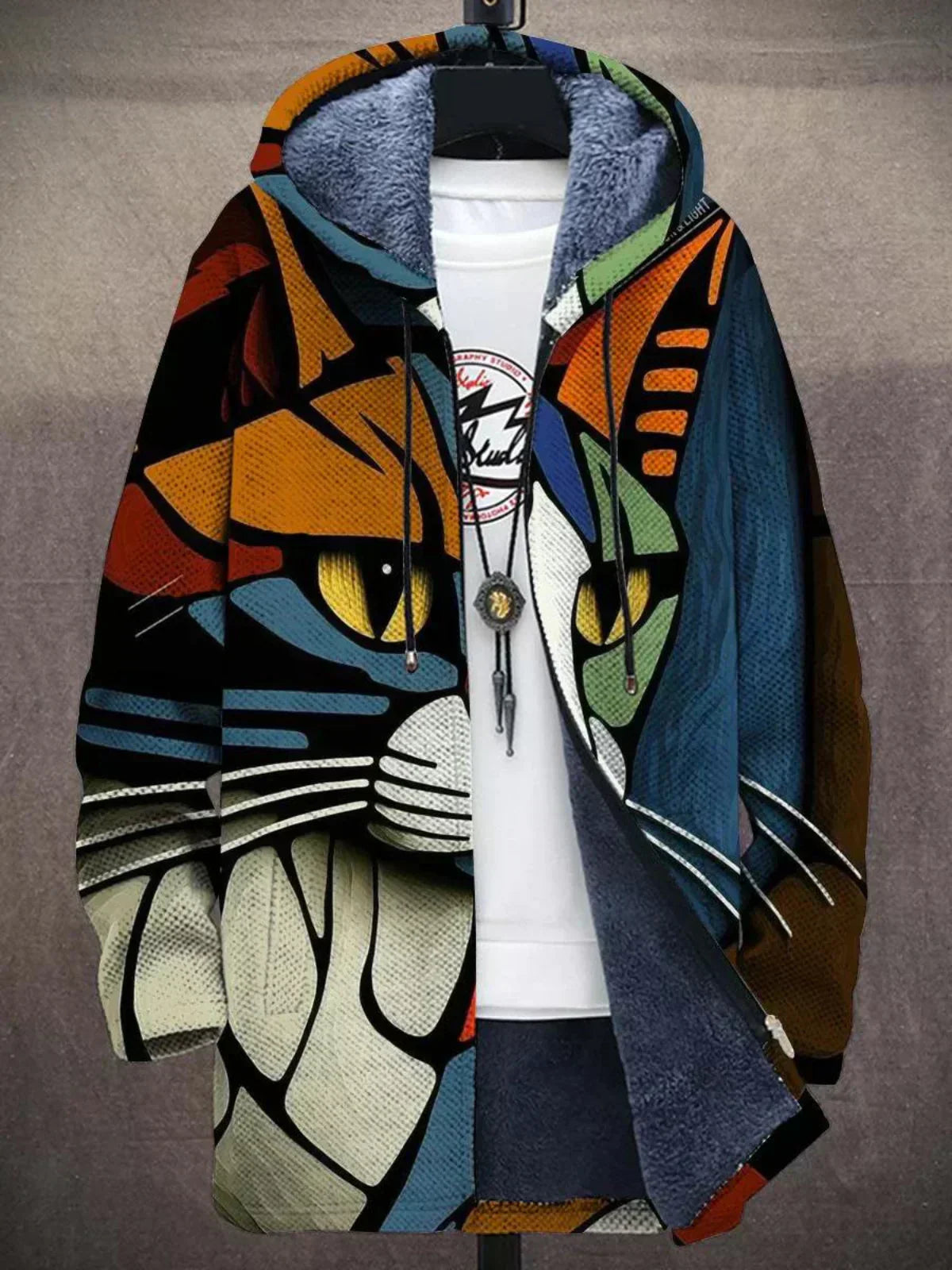 Artful Hooded Cardigan