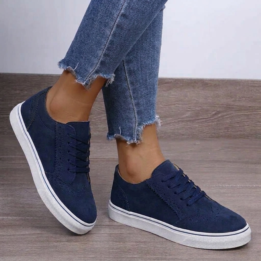 Women's Suede Lace-Up Sneakers
