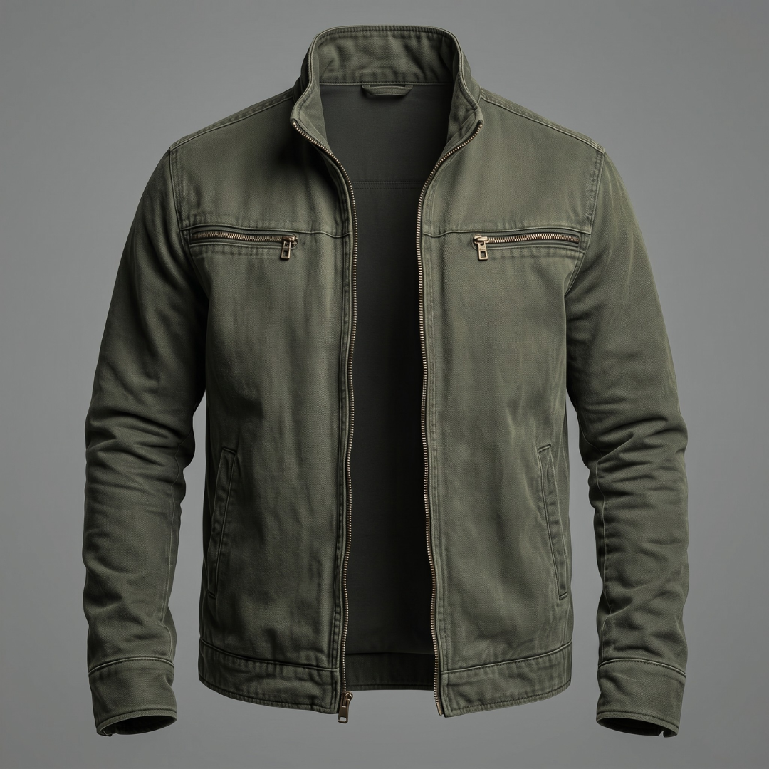 CAZEL VINTAGE ZIP COTTON JACKET