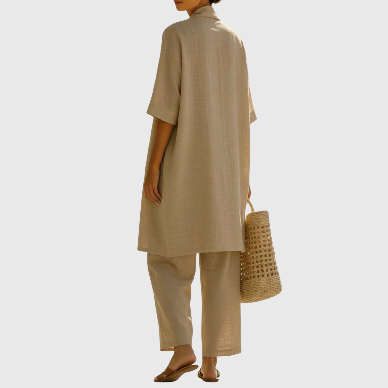 Olivia | Lightweight & Breathable Linen-Cotton Three Piece Set