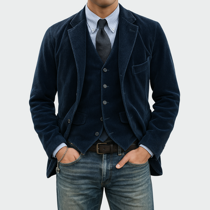Romain Elegant Men's Blazer with Vest