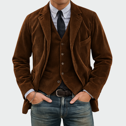 Romain Elegant Men's Blazer with Vest