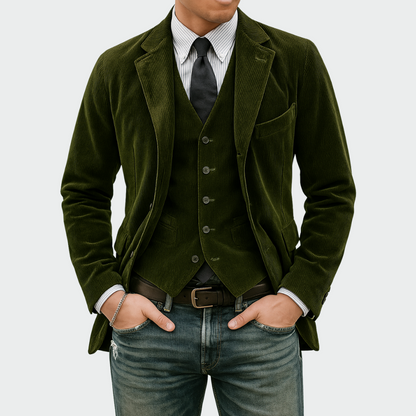Romain Elegant Men's Blazer with Vest