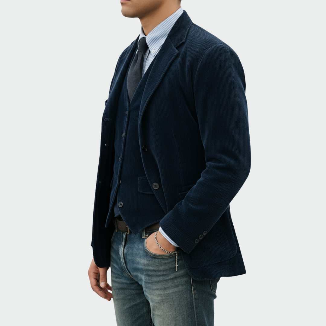 Romain Elegant Men's Blazer with Vest