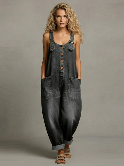 DENARA - STYLISH DENIM UTILITY JUMPSUIT